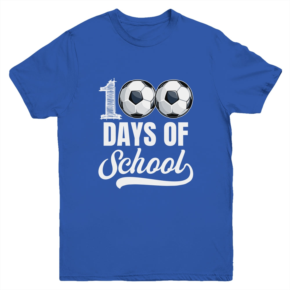 100 Days Of School Soccer Player Boy Girl Youth Shirt | siriusteestore