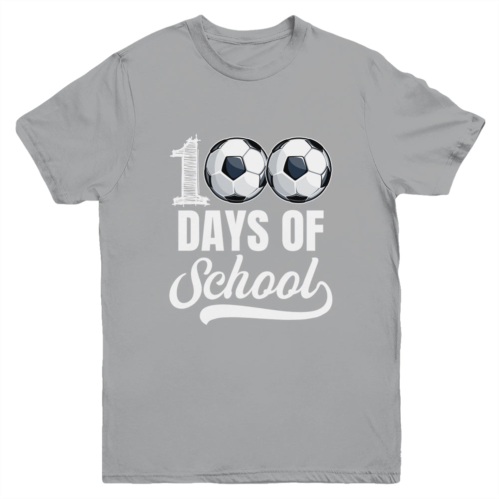 100 Days Of School Soccer Player Boy Girl Youth Shirt | siriusteestore