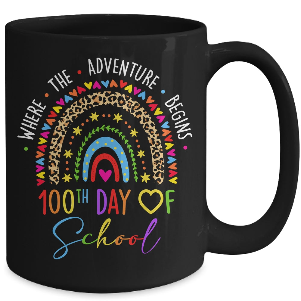 100th Day Of School Teacher 100 Days Smarter Rainbow Mug | siriusteestore