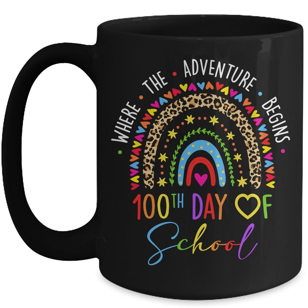 100th Day Of School Teacher 100 Days Smarter Rainbow Mug | siriusteestore