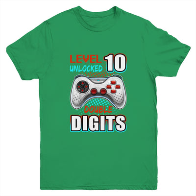 10th Birthday For Boys Double Digits 10 Year Old Gamer Youth Shirt | siriusteestore