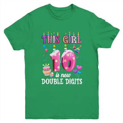 10th birthday This Girl Is Now 10 Years Old Double Digits Youth Shirt | siriusteestore