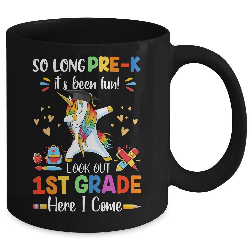 So Long Prek Kindergarten Here I Come Dabbing Unicorn Mug