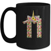 11th Birthday Girl 11 Years Old Awesome Unicorn Flower Mug | siriusteestore