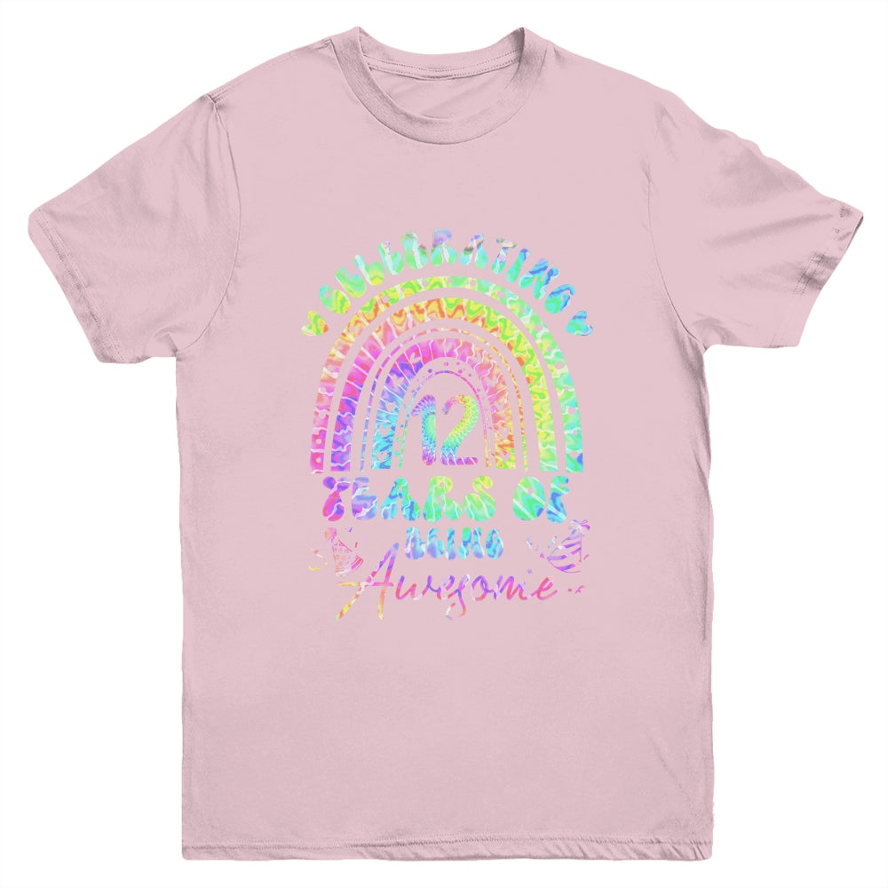 12 Years Of Being Awesome 12th Birthday Girl Tie Dye Youth Shirt | siriusteestore