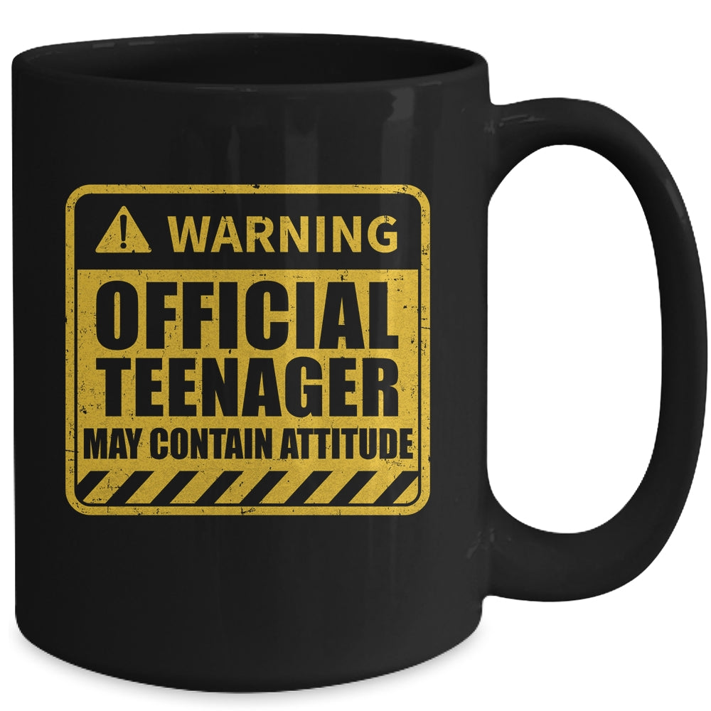 13 Birthday Official Teenager May Contain Attitude Math 13th Birthday Mug | siriusteestore