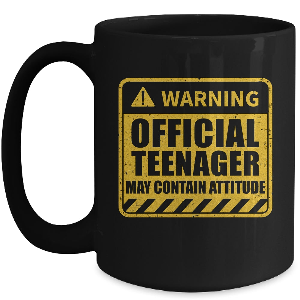 13 Birthday Official Teenager May Contain Attitude Math 13th Birthday Mug | siriusteestore