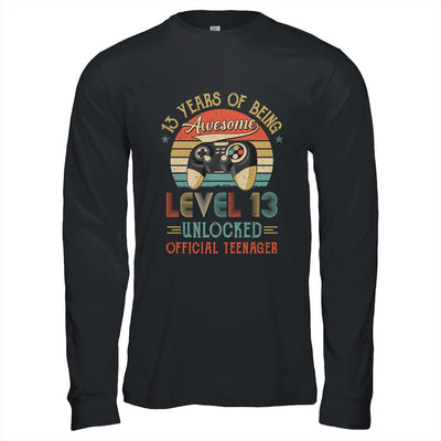 13th Birthday Boy Official Teenager Level 13 Unlocked Game Shirt & Hoodie | siriusteestore
