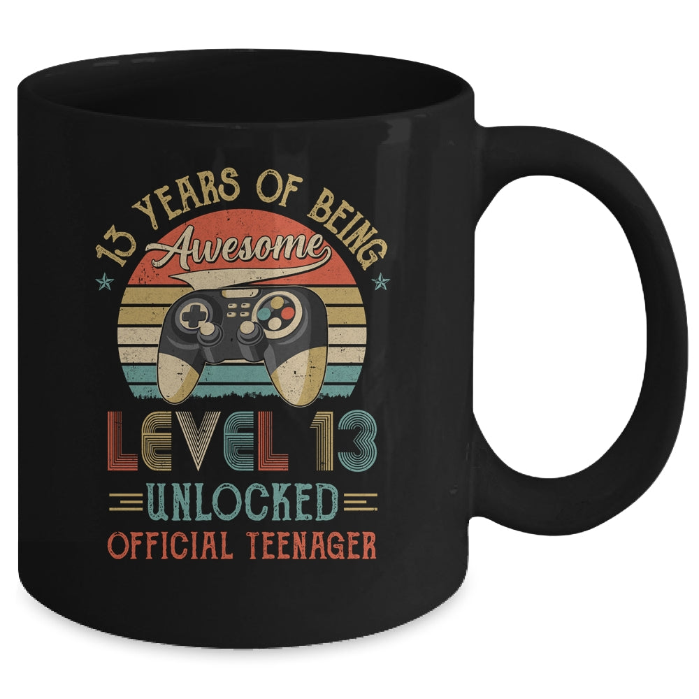 13th Birthday Boy Official Teenager Level 13 Unlocked Game Mug | siriusteestore