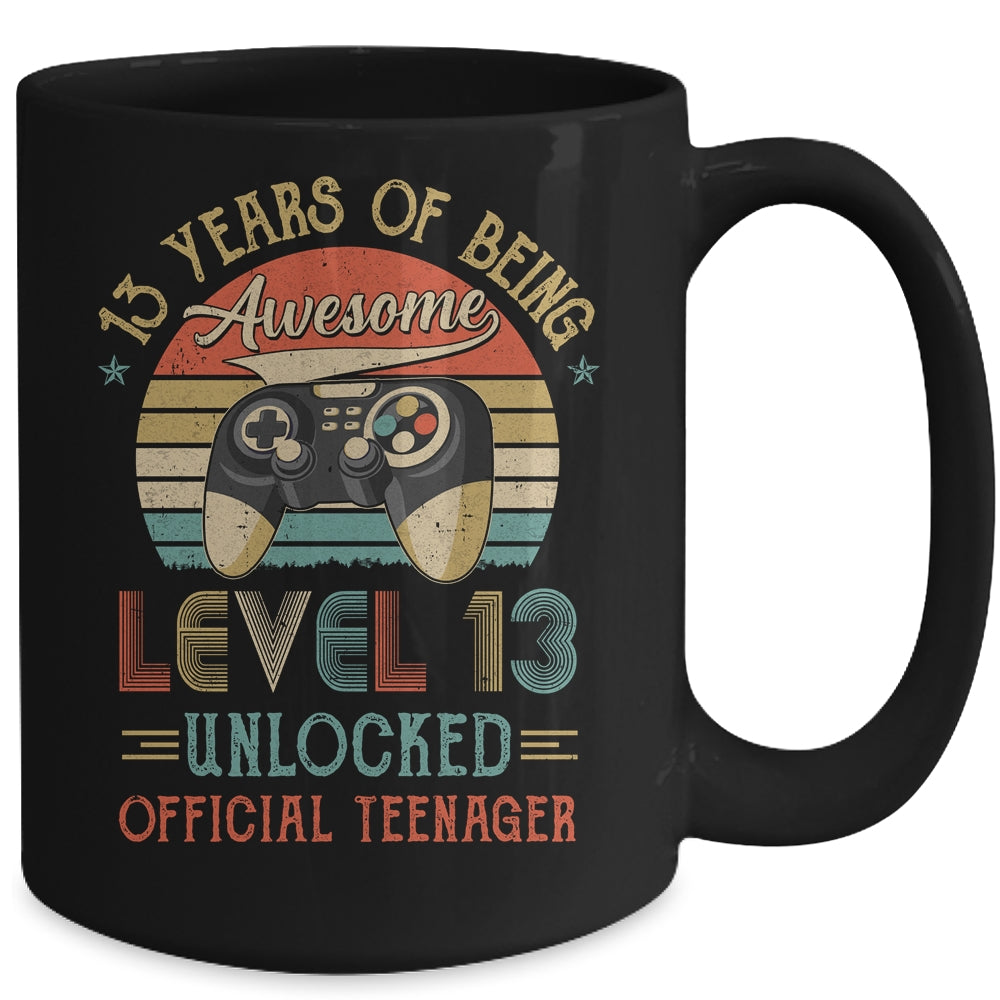 13th Birthday Boy Official Teenager Level 13 Unlocked Game Mug | siriusteestore