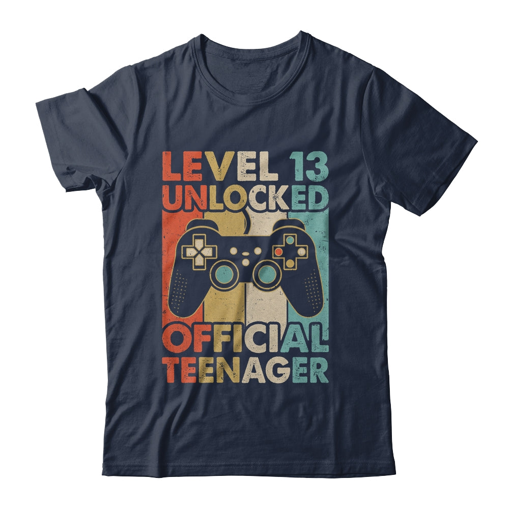 13th Birthday Gift Boys Level 13 Unlocked Official Teenager Shirt & Hoodie | siriusteestore