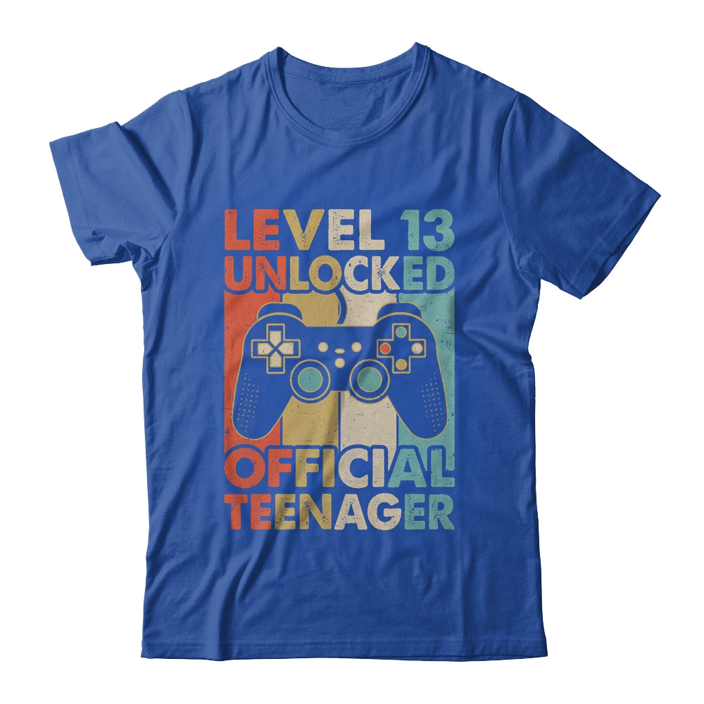 13th Birthday Gift Boys Level 13 Unlocked Official Teenager Shirt & Hoodie | siriusteestore