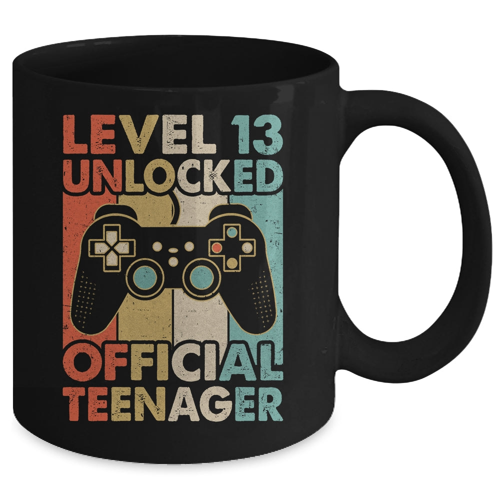 13th Birthday Gift Boys Level 13 Unlocked Official Teenager Mug | siriusteestore