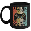 13th Birthday Gift Boys Level 13 Unlocked Official Teenager Mug | siriusteestore