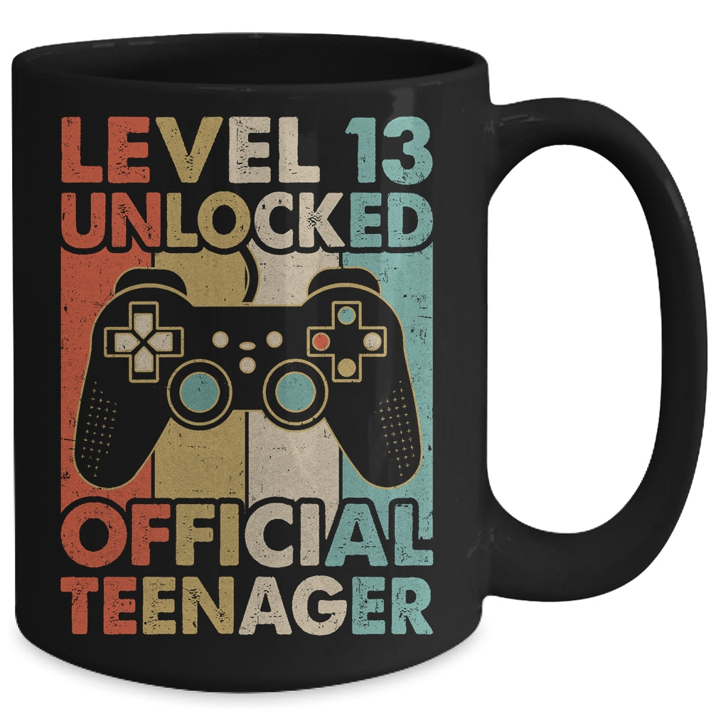 13th Birthday Gift Boys Level 13 Unlocked Official Teenager Mug | siriusteestore