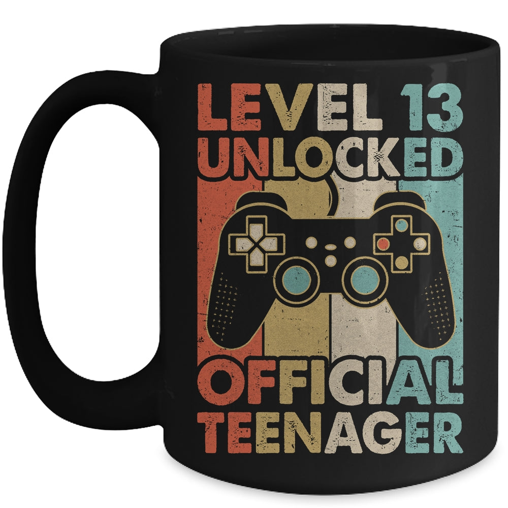 13th Birthday Gift Boys Level 13 Unlocked Official Teenager Mug | siriusteestore