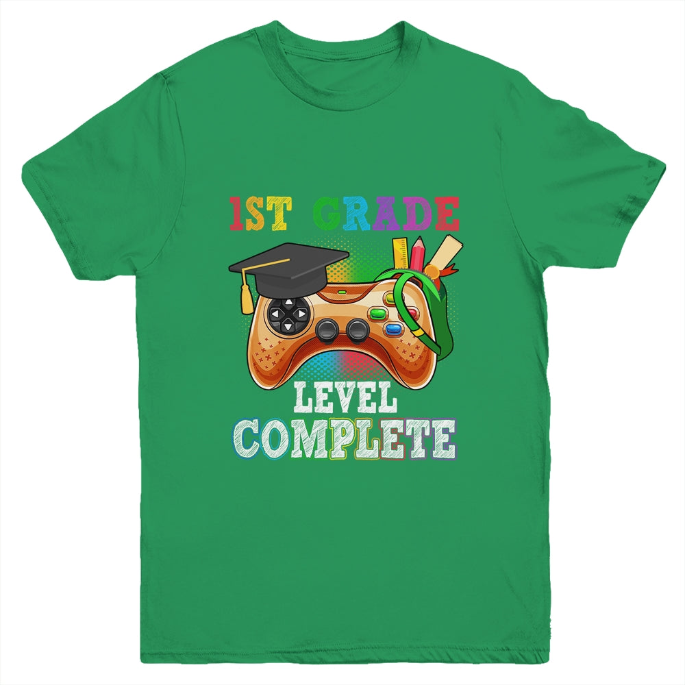 1st Grade Level Complete Last Day Of School Graduation Youth Shirt | siriusteestore