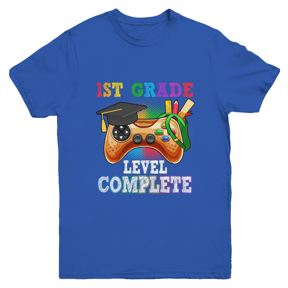1st Grade Level Complete Last Day Of School Graduation Youth Shirt | siriusteestore