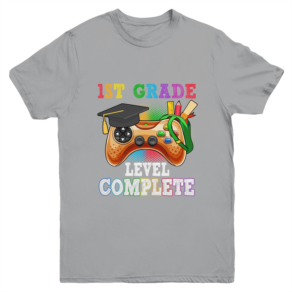 1st Grade Level Complete Last Day Of School Graduation Youth Shirt | siriusteestore