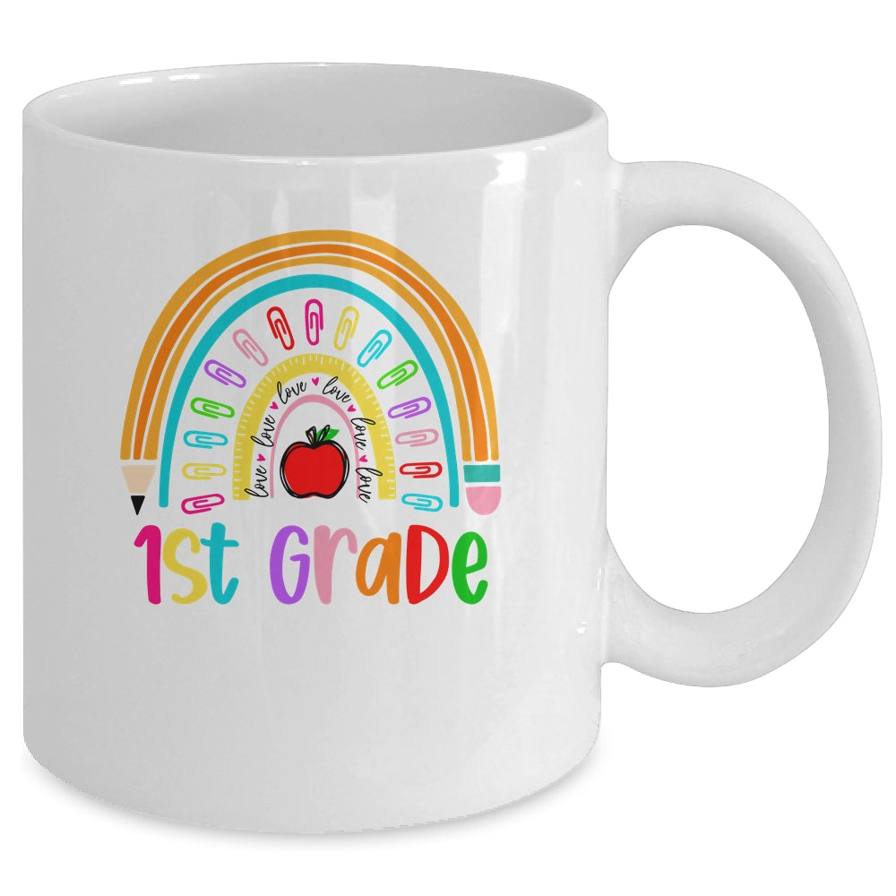 1st Teacher Rainbow First Day Of Back To School Mug | siriusteestore