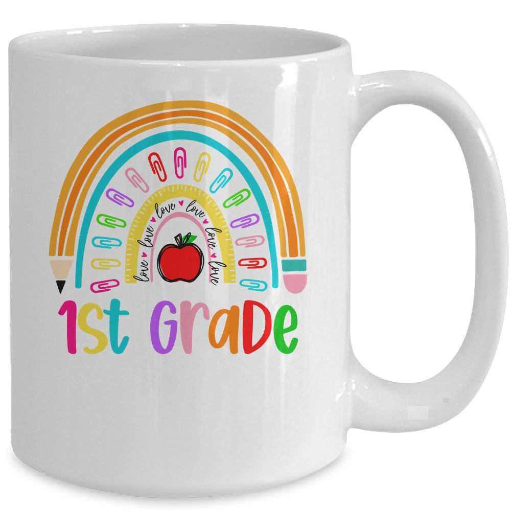 1st Teacher Rainbow First Day Of Back To School Mug | siriusteestore