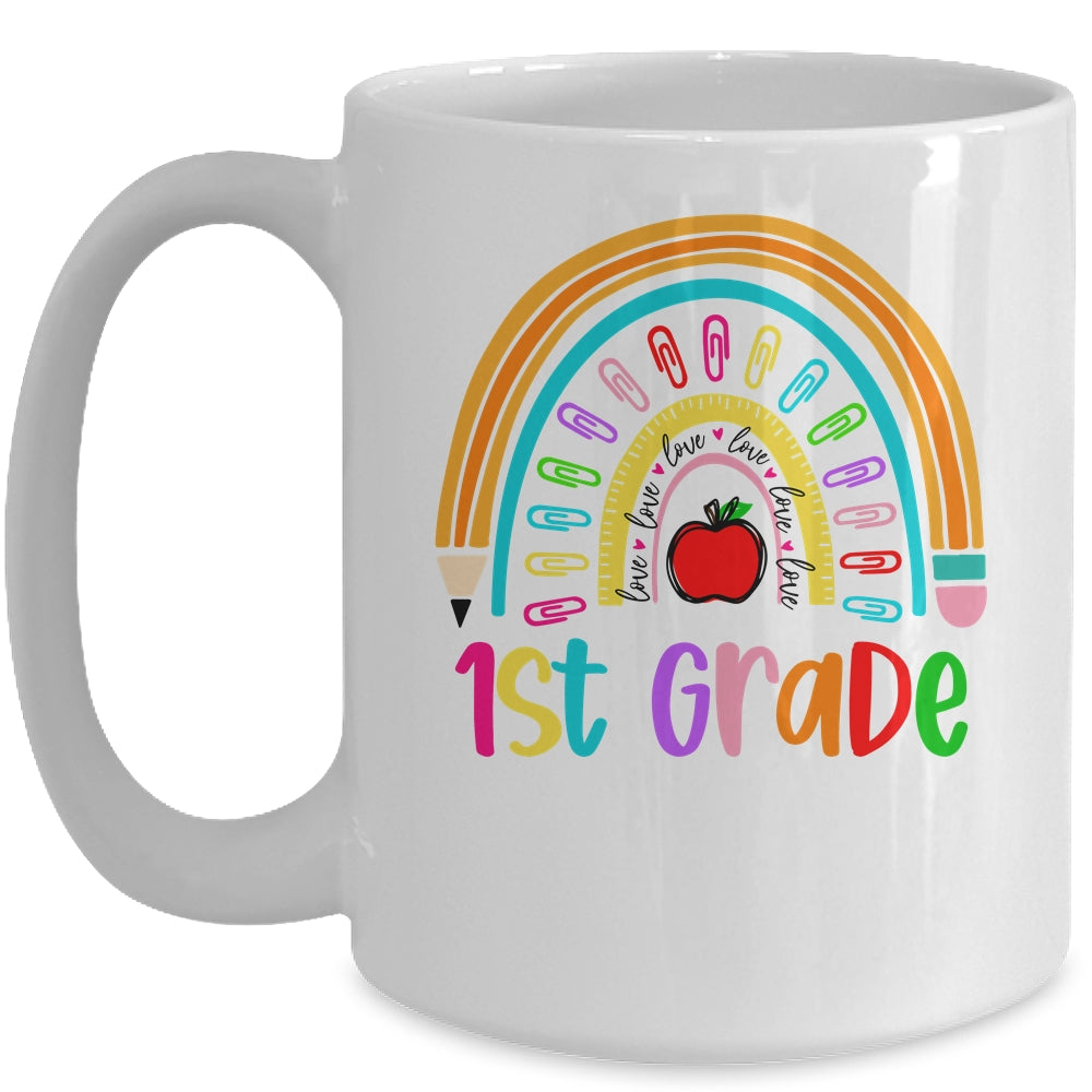 1st Teacher Rainbow First Day Of Back To School Mug | siriusteestore