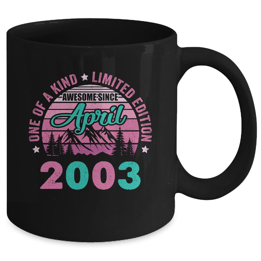 20 Years Old Awesome Since April 2003 20th Birthday Women Mug | siriusteestore
