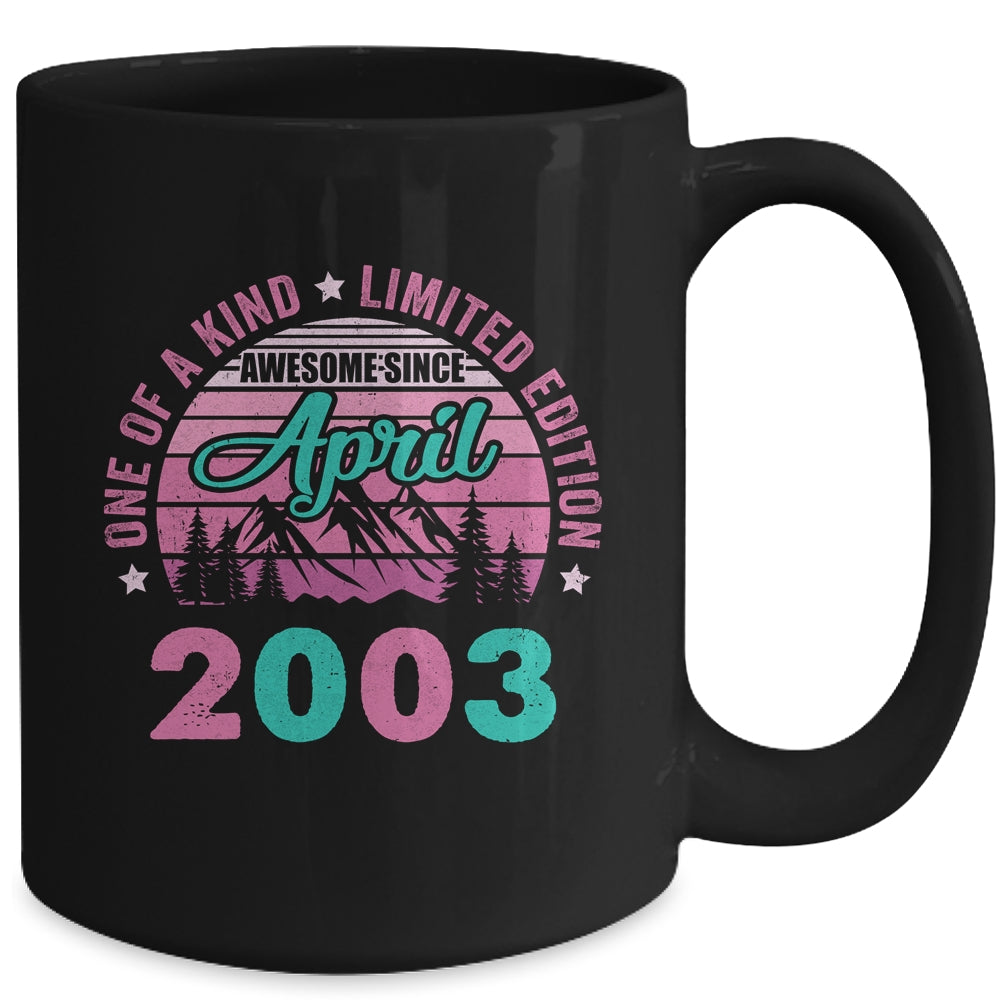 20 Years Old Awesome Since April 2003 20th Birthday Women Mug | siriusteestore