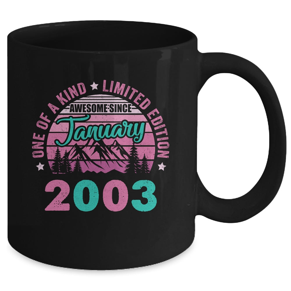 20 Years Old Awesome Since January 2003 20th Birthday Women Mug | siriusteestore