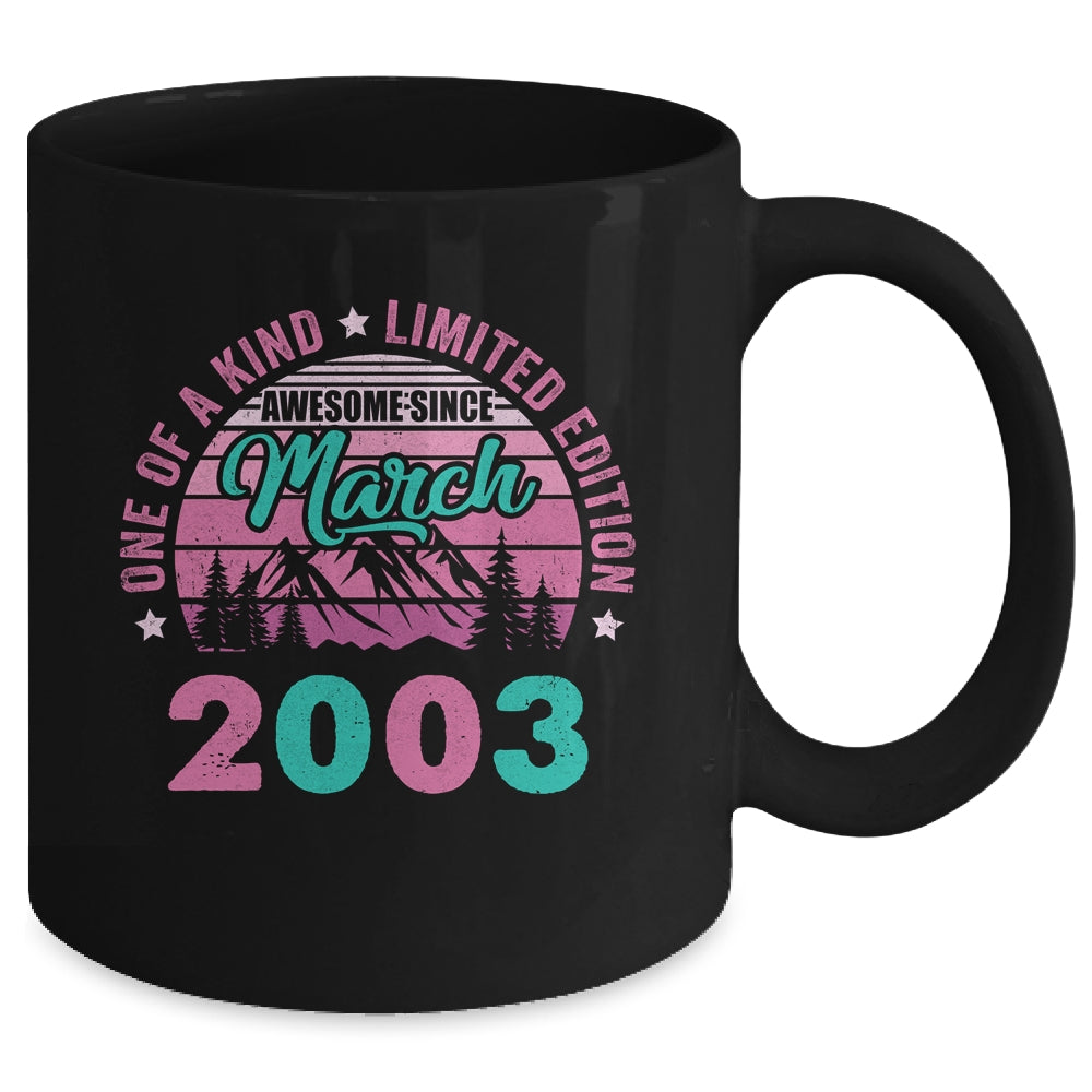 20 Years Old Awesome Since March 2003 20th Birthday Women Mug | siriusteestore