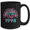 25 Years Old Awesome Since February 1998 25th Birthday Women Mug | siriusteestore