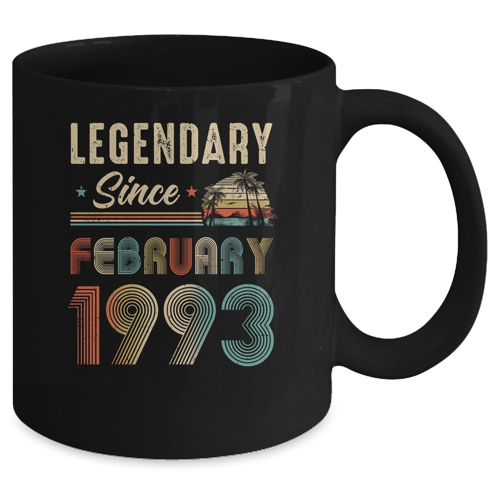 30 Years Old Legendary Since February 1993 30th Birthday Mug | siriusteestore