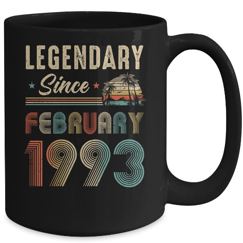 30 Years Old Legendary Since February 1993 30th Birthday Mug | siriusteestore