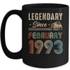 30 Years Old Legendary Since February 1993 30th Birthday Mug | siriusteestore