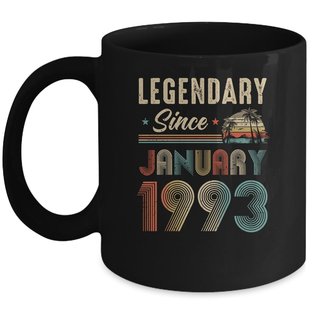 30 Years Old Legendary Since January 1993 30th Birthday Mug | siriusteestore