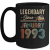 30 Years Old Legendary Since January 1993 30th Birthday Mug | siriusteestore
