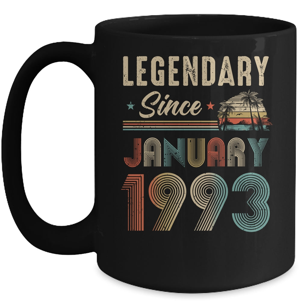 30 Years Old Legendary Since January 1993 30th Birthday Mug | siriusteestore