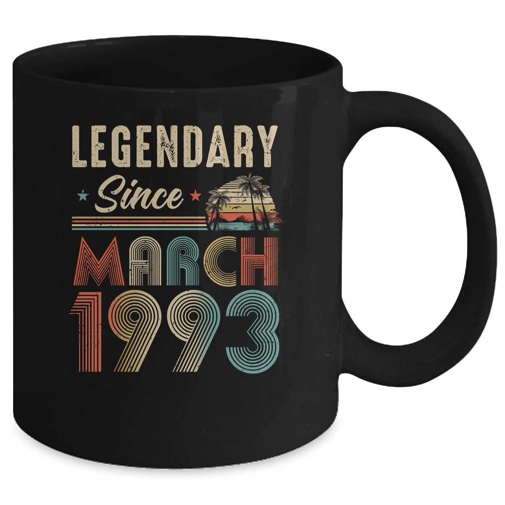 30 Years Old Legendary Since March 1993 30th Birthday Mug | siriusteestore