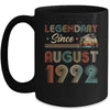 30th Birthday 30 Years Old Legendary Since August 1992 Mug | siriusteestore