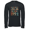 30th Birthday 30 Years Old Legendary Since January 1992 Shirt & Hoodie | siriusteestore