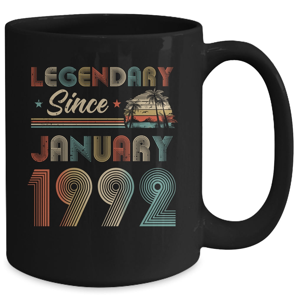 30th Birthday 30 Years Old Legendary Since January 1992 Mug | siriusteestore