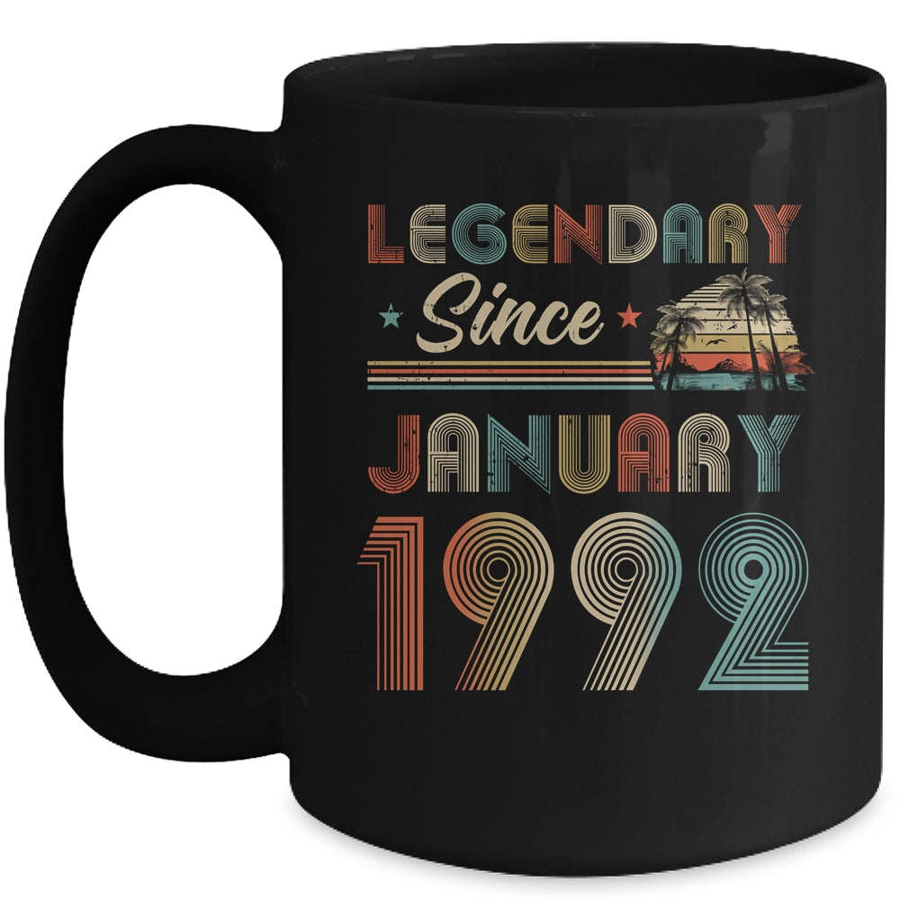 30th Birthday 30 Years Old Legendary Since January 1992 Mug | siriusteestore