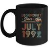 30th Birthday 30 Years Old Legendary Since July 1992 Mug | siriusteestore