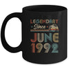 30th Birthday 30 Years Old Legendary Since June 1992 Mug | siriusteestore