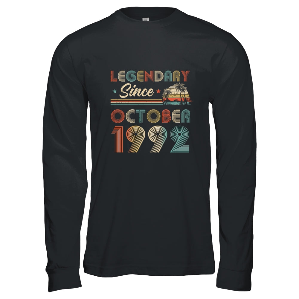 30th Birthday 30 Years Old Legendary Since October 1992 Shirt & Hoodie | siriusteestore