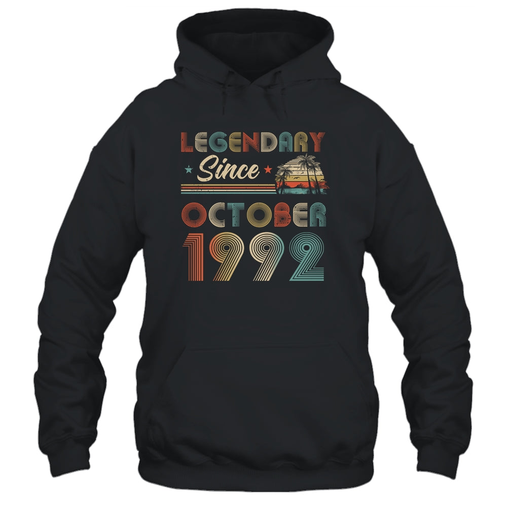 30th Birthday 30 Years Old Legendary Since October 1992 Shirt & Hoodie | siriusteestore