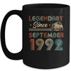 30th Birthday 30 Years Old Legendary Since September 1992 Mug | siriusteestore