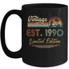 31 Year Old Vintage 1990 Limited Edition 31th Birthday Mug | siriusteestore