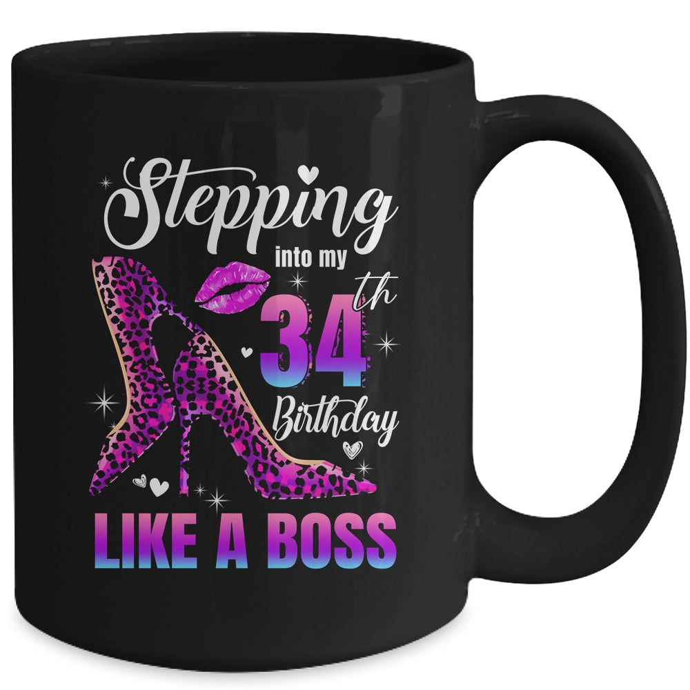 34 And Fabulous High Heels Stepping Into My 34th Birthday Mug | siriusteestore