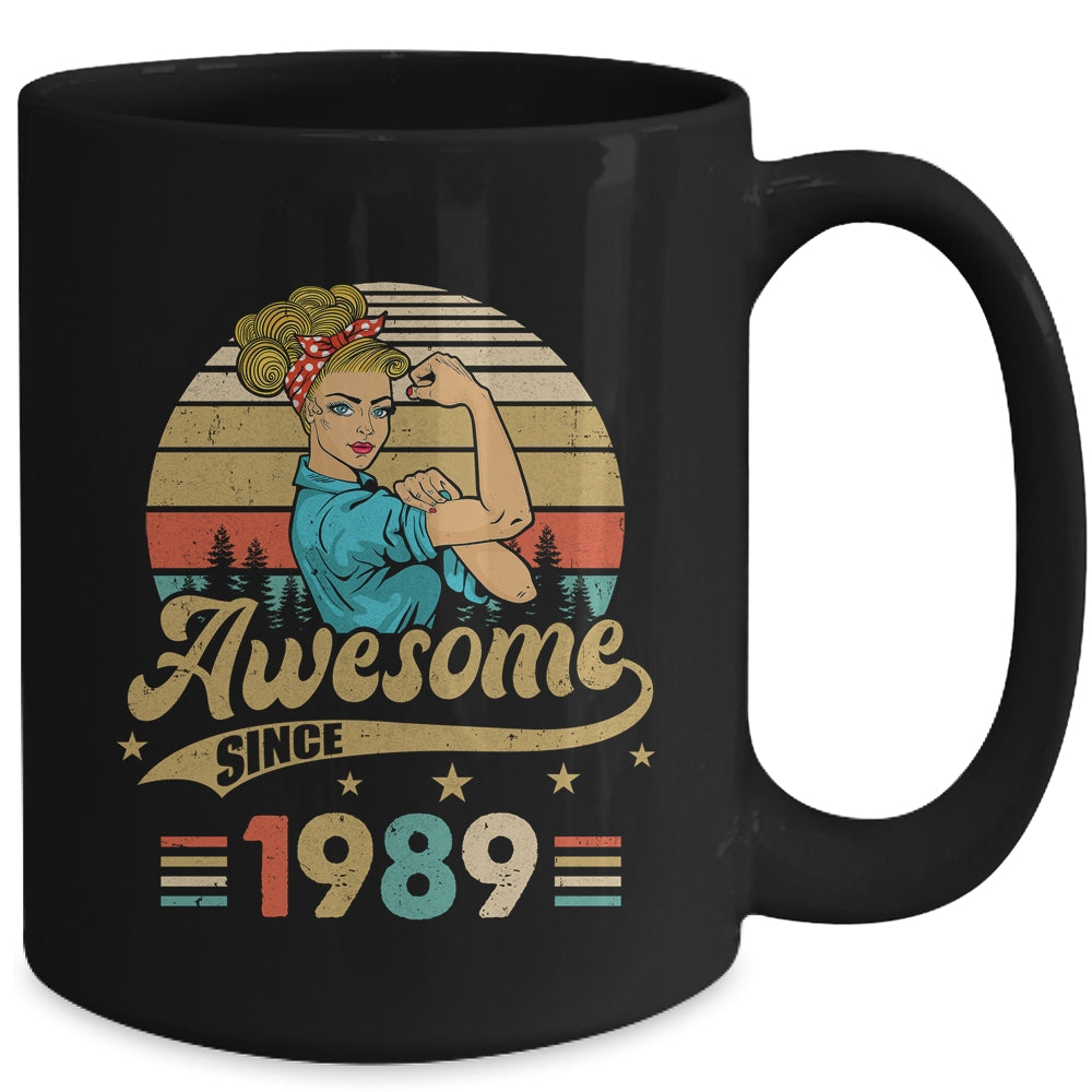 34 Year Old Awesome Since 1989 34th Birthday Women Mug | siriusteestore